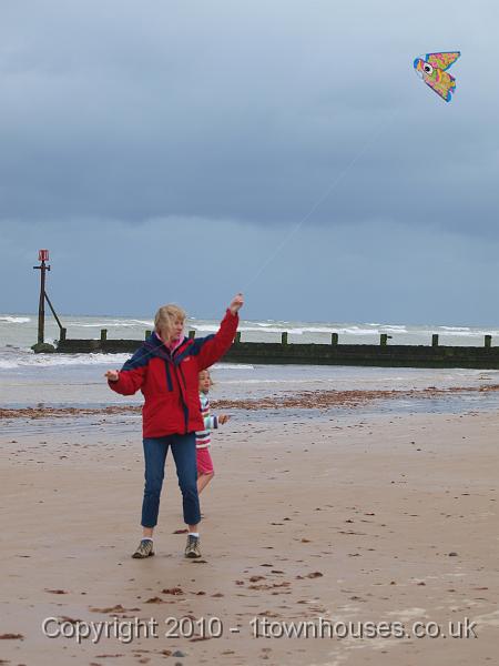 E3133972.jpg - Hardy holiday makers braving the beach