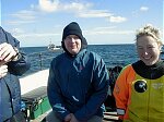 Craig and Dawn share a laugh onboard Wavedancer
