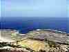 The salts pans on the North coast of Gozo - the 'notch' is the Washing Machine